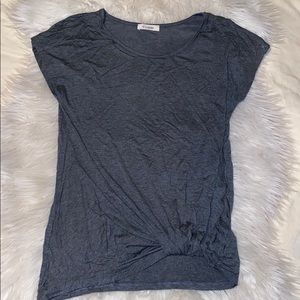 Grey Tee with Gathered Bottom